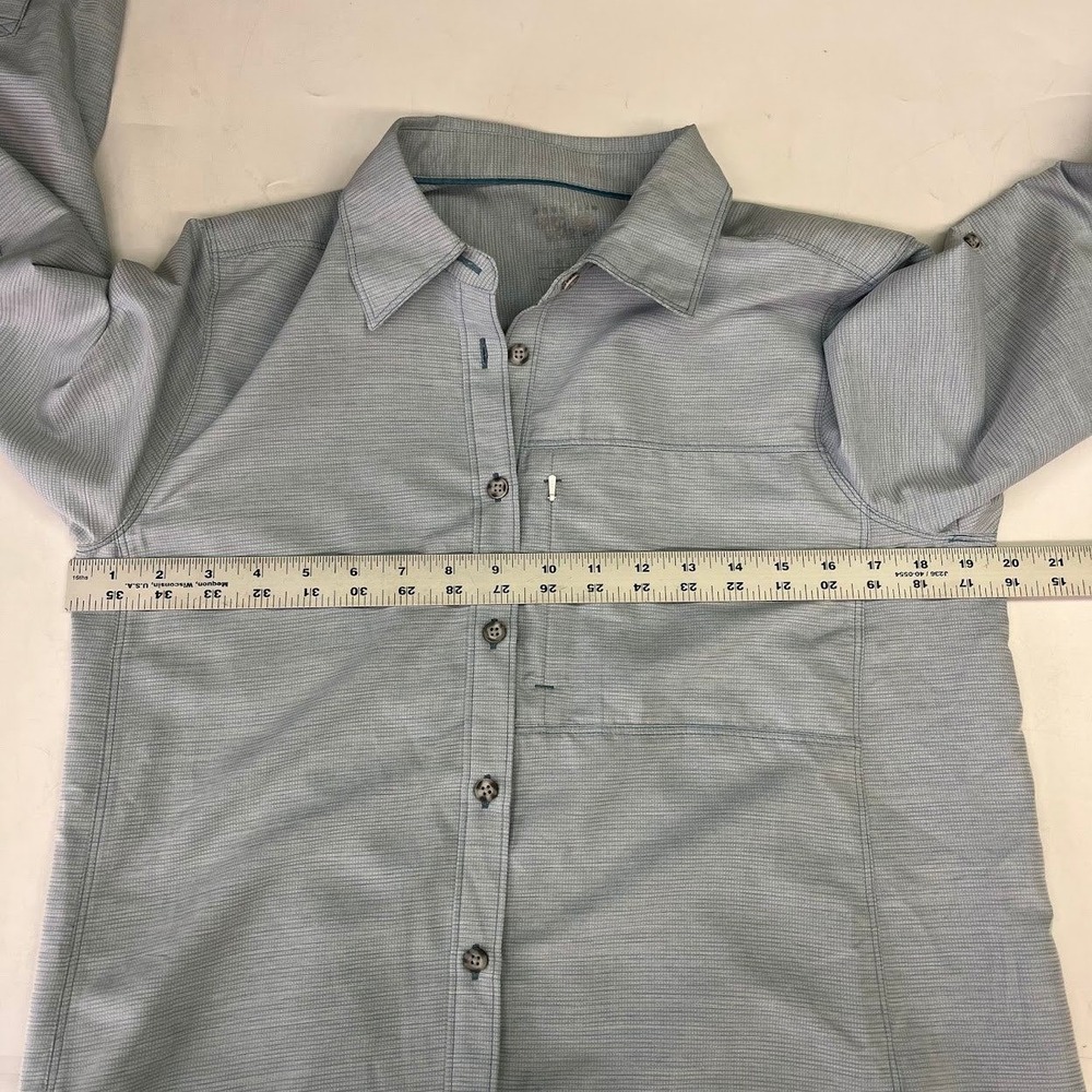 Mountain Hardwear Canyon Long Sleeve Shirt Blue OL7121 Womens Large Ventilated - Picture 12 of 14